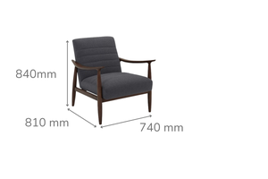 Ferrara Arm Chair Mid Grey