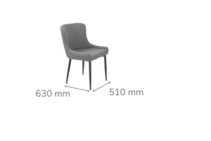 Infinity Mid Grey Fabric Dining Chair