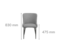 Infinity Mid Grey Fabric Dining Chair