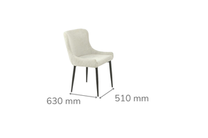 Infinity Light Grey Fabric Dining Chair