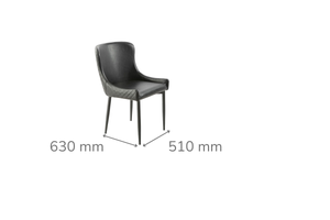 Infinity Black PU Dining Chair