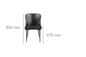 Infinity Black PU Dining Chair