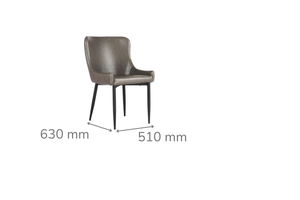 Infinity Grey PU Dining Chair
