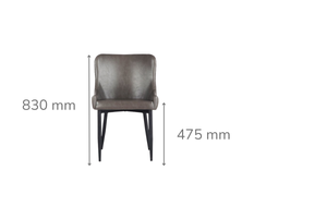 Infinity Grey PU Dining Chair