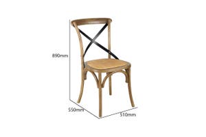 Mirage Cross Back Dining Chair Oak