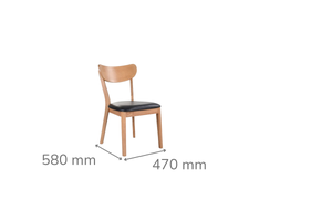 Oakley Black Leather Dining Chair