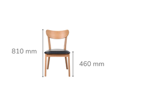 Oakley Black Leather Dining Chair