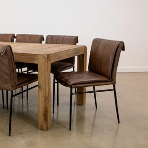 Oscar Dining Chair Chocolate Leather