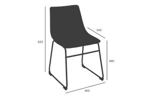 Rivet Grey Dining Chair