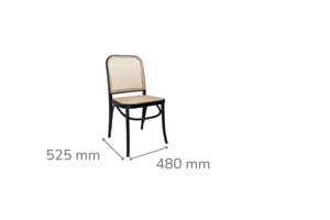 Theodore Black Rattan Dining Chair