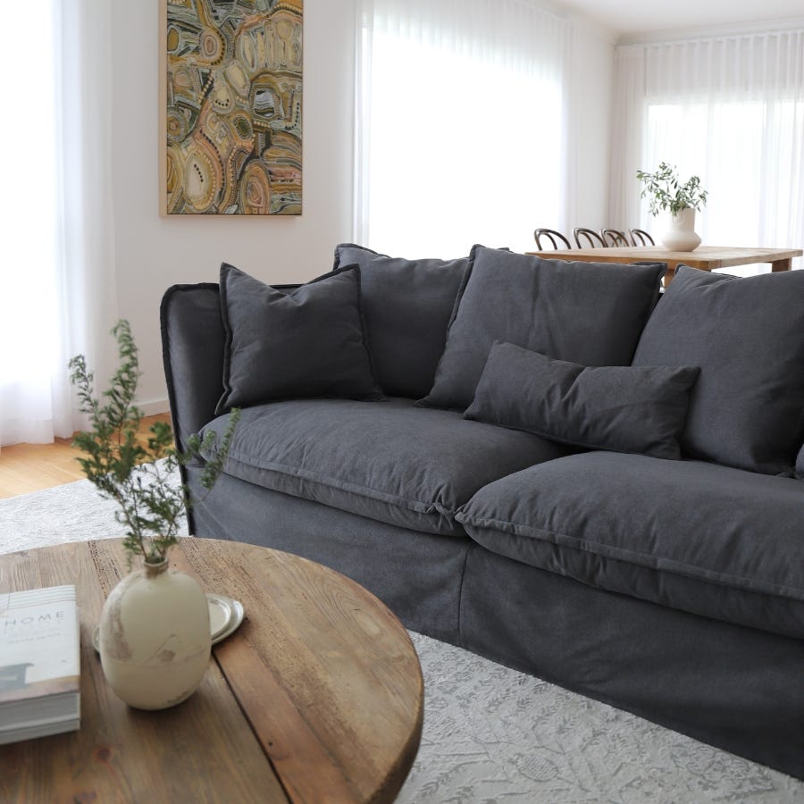 Clio Grey 3 Seater Sofa 