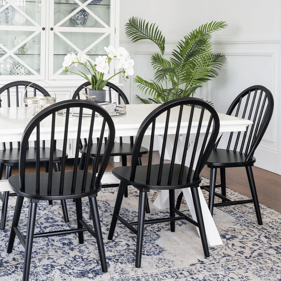 All black shop dining chairs
