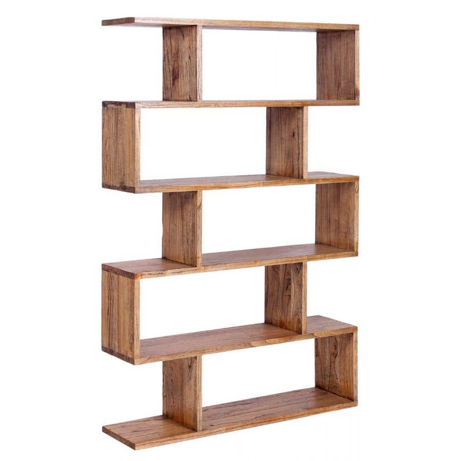 5 shelf outlet wood bookcase