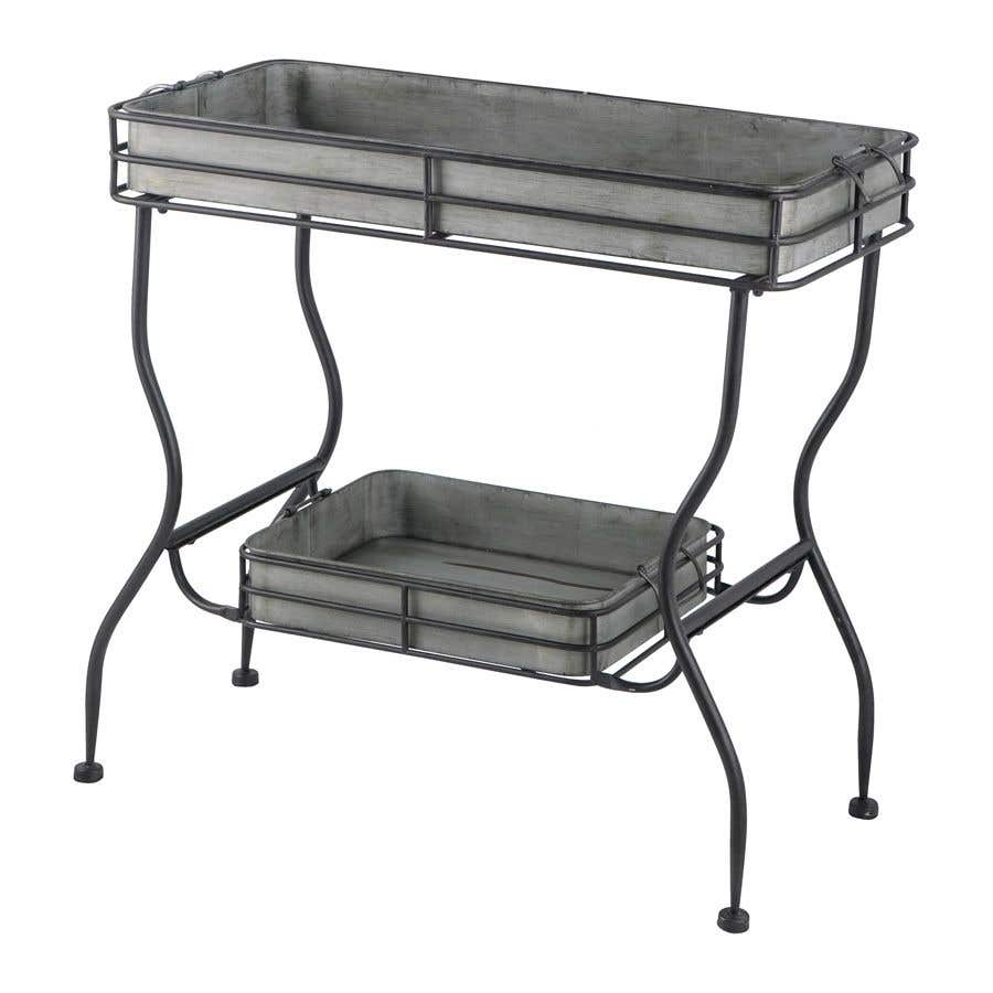 Galvanized clearance tray table