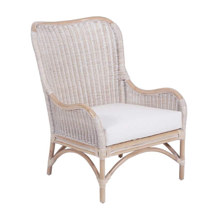 High back rattan chair hot sale