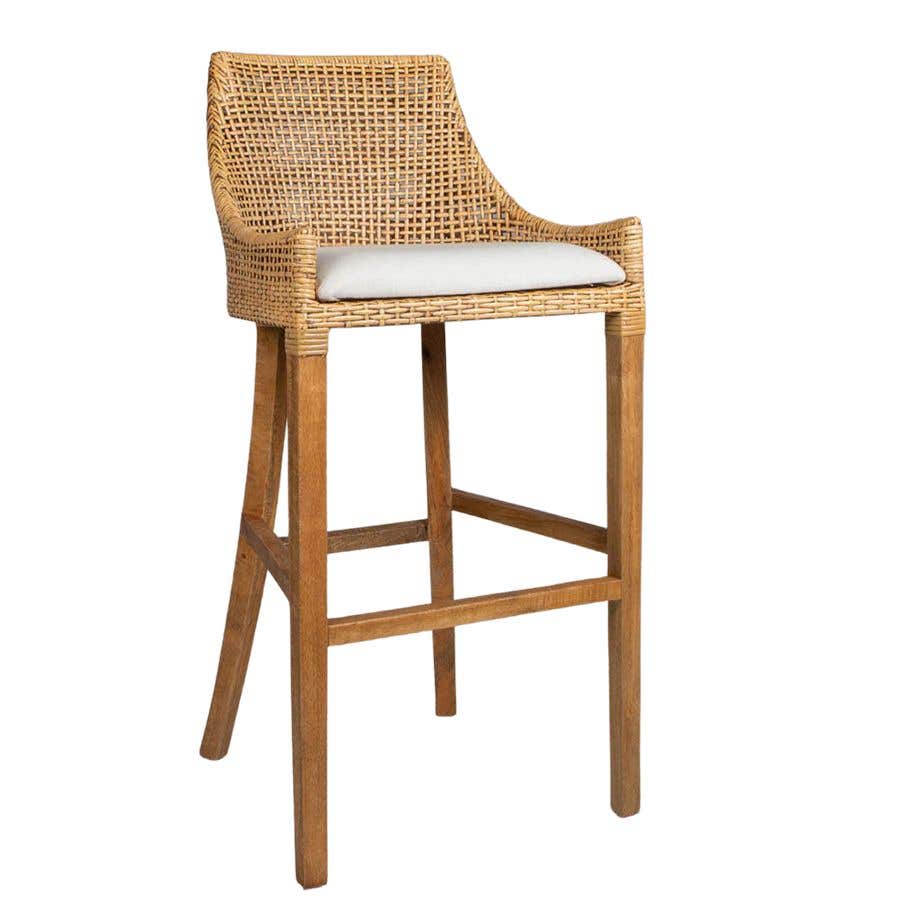 Rattan bench stools deals