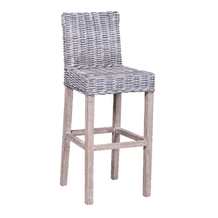 White and wicker bar stools discount