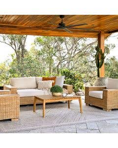 Solar 3 Seater Patio Sofa Blonde 