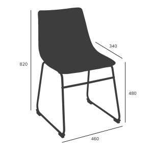 Rivet Brown Dining Chair 