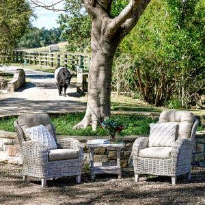 Alfresco Side Table White Wash 