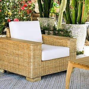 Solar Patio Arm Chair Blonde 