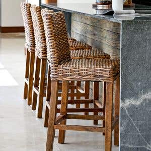 Solar Patio Counter Stool Natural 