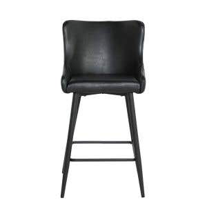 Infinity Black PU Counter Stool 