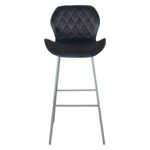 Enterprise Black Velvet Bar Stool 