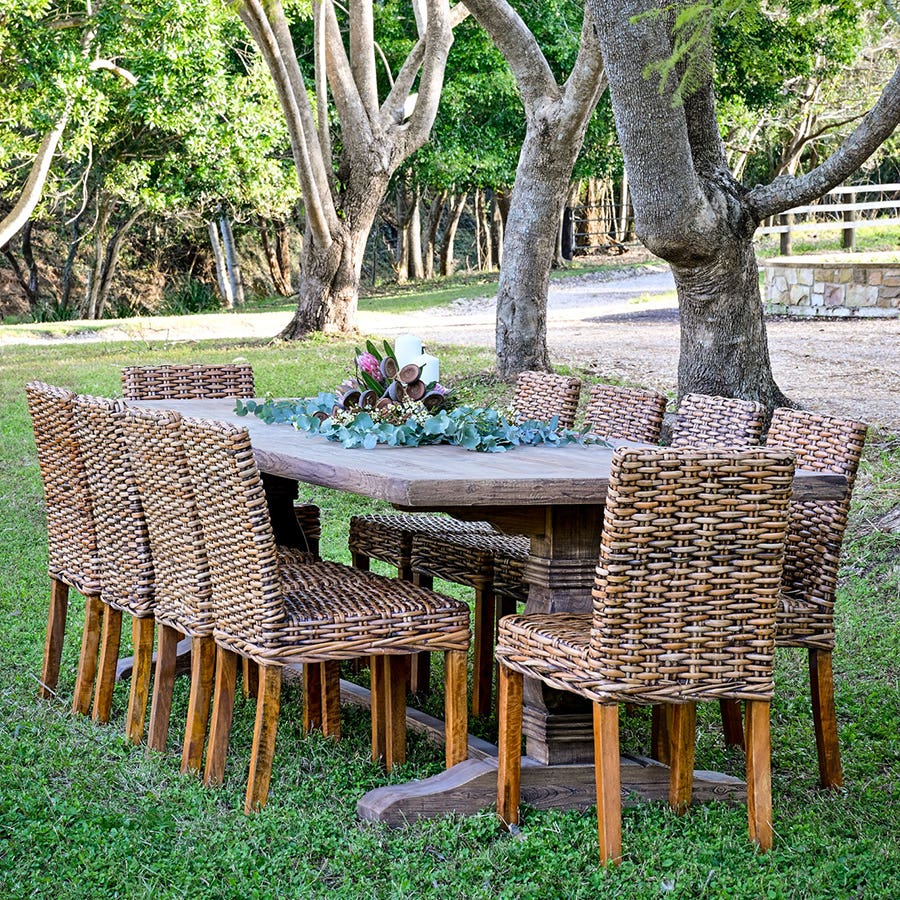 Solar Patio Dining Chair Natural