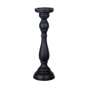 Wooden Candle Holder Black
