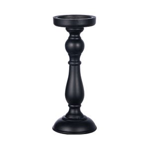 Wooden Candle Holder Black