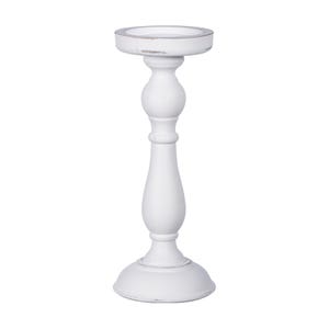 Wooden Candle Holder White
