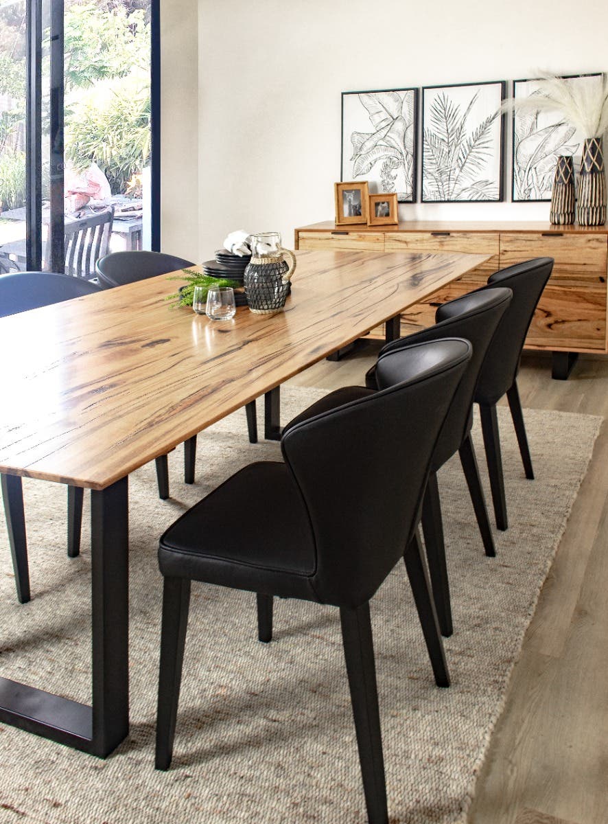 Black table wood chairs outlet