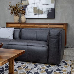 Jerome 3 Seater Lounge Charcoal Leather