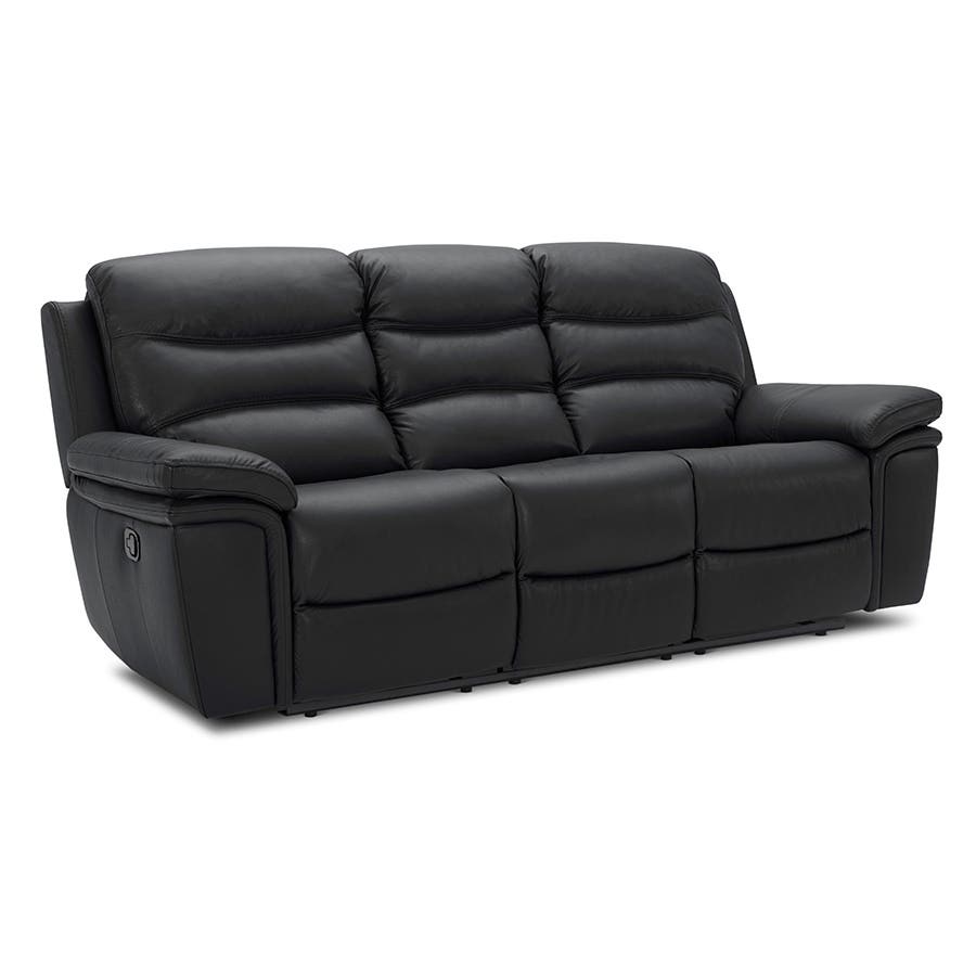 Resporto Black 3 Seater Recliner 