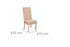 Solar Patio Dining Chair Blonde (with handle)