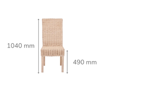 Solar Patio Dining Chair Blonde (with handle)