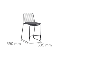 Cooloola Black Bar Stool