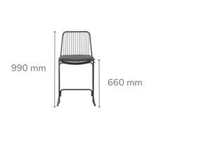 Cooloola Black Bar Stool