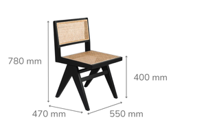 Antoine Black Rattan Dining Chair