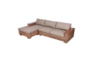 Solar Patio Left Chaise Lounge Natural