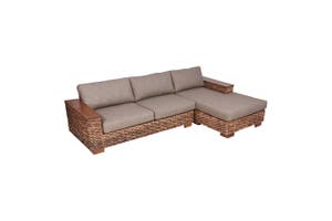Solar Patio Right Chaise Lounge Natural