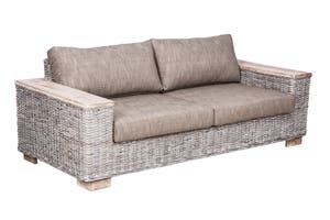 Solar 3 Seater Patio Sofa White Wash