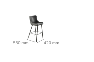 Infinity Black PU Bar Stool
