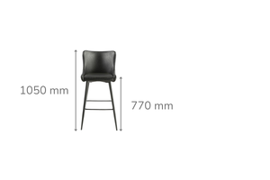 Infinity Black PU Bar Stool
