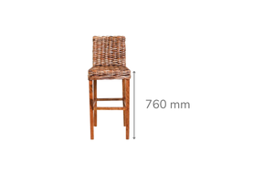 Solar Patio Bar Stool Natural
