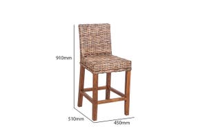 Solar Patio Counter Stool Natural