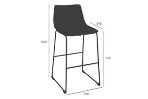 Rivet Grey Bar Stool