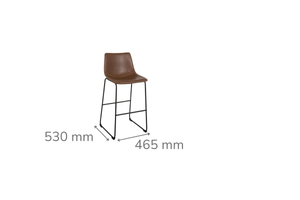 Rivet Brown Counter Stool