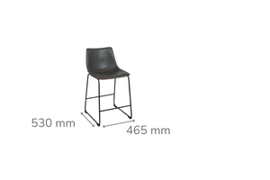 Rivet Grey Counter Stool
